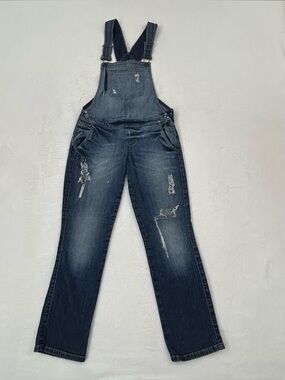 Vintage Y2K Guess Los Angeles Blue Denim Overalls USA Washed Jeans Women’s 24